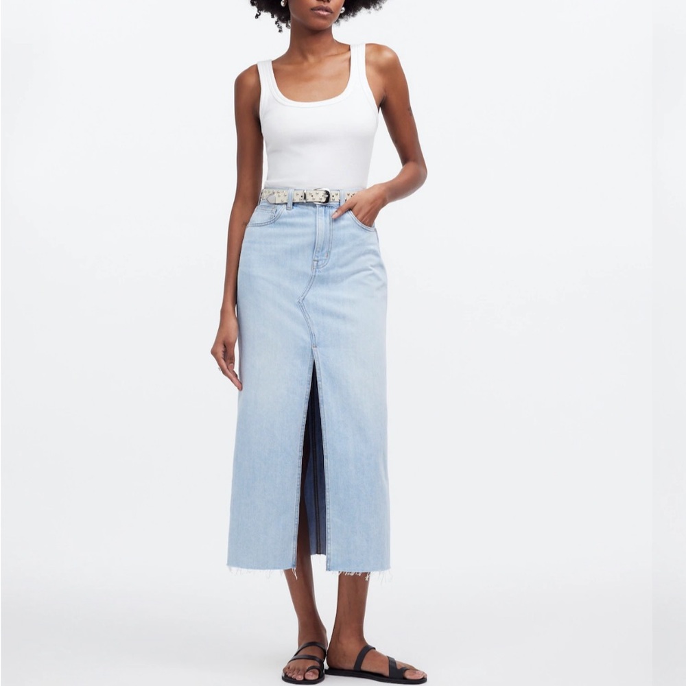 Madewell Rilee Denim Midi Skirt